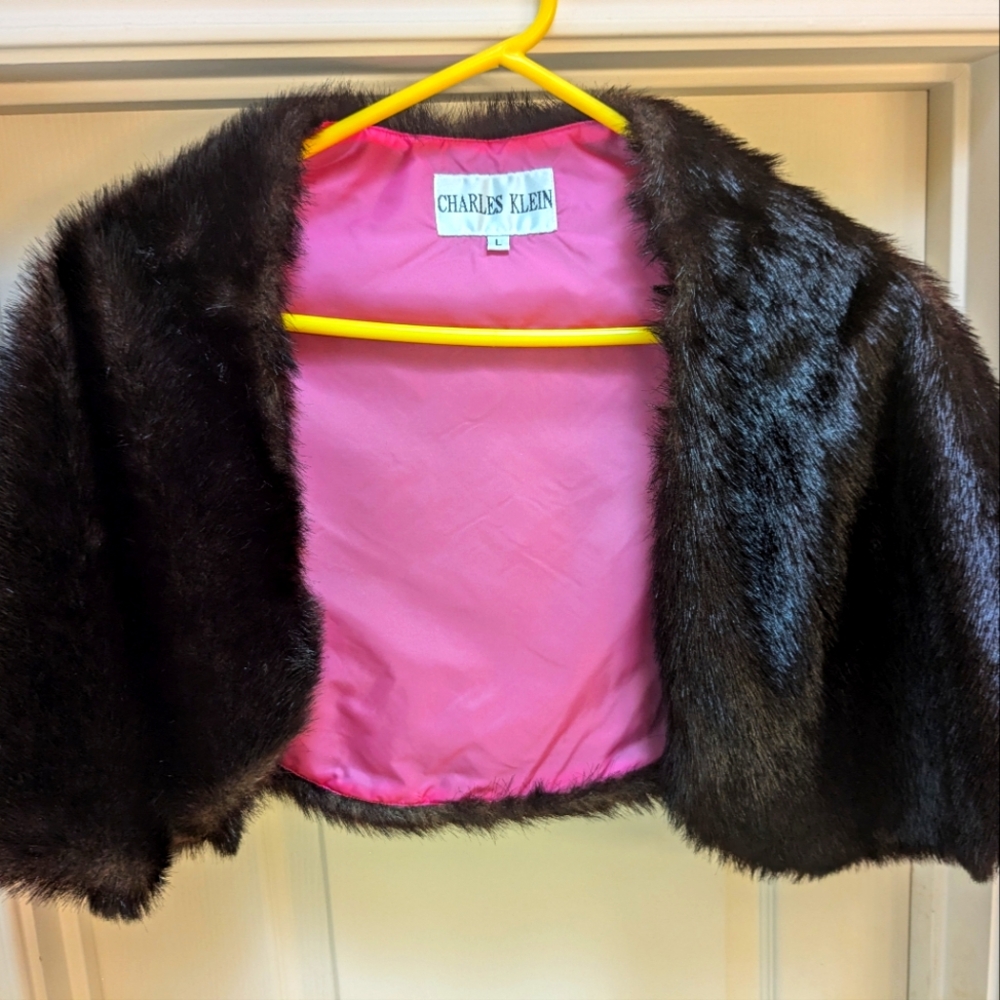 Charles Klein Faux fur wrap